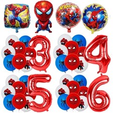Spiderman party Balloons decorations kids Birthday party foil & latex supplies