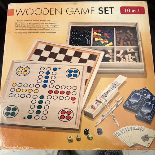 Wooden games set chess - in,