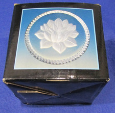 Vintage West Germany Lead Crystal Coasters Polished Handmade Floral Set Of 6