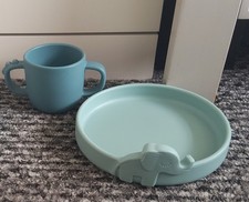 Done By Deer Baby Toddler Elephant Crocodile Mug Plate Set Perfect For Weaning