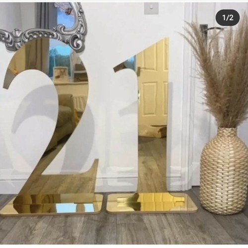 4ft gold arcylic numbers - 4ft,