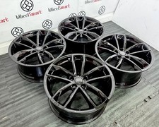 GENUINE AUDI 19" S5 ALLOY WHEELS - 5 x 112 - GLOSS BLACK - A3 A4 A5 A6 A7