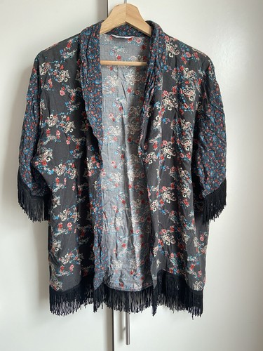 Tammy bhs black floral fringe - bhs,