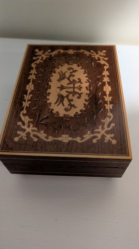Vintage wooden sorrento inlaid