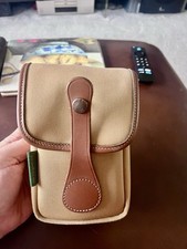 Billingham Avea 5 Compact End Pouch Pocket-Khaki FibreNyte / Chocolate Leather