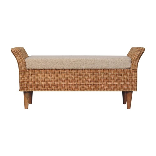 Rattan boucle upholstered - rattan,