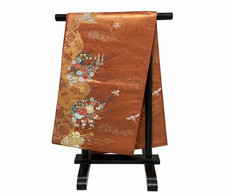 Japan Kimono Fukuro Obi Orange