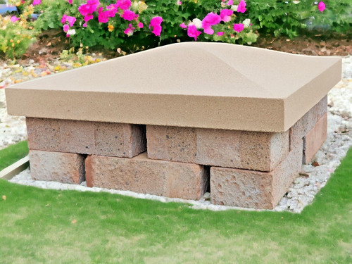 Cast stone pier cap 2x2 - 2x2, aoh