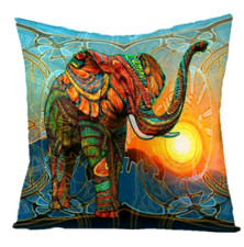Bright elephant sunset - elephant,