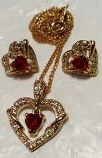 H.Samuel Gold-Tone Red/Clear