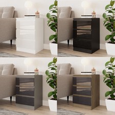 Gloss 3 Drawer Skagen High Wooden Bedroom Chest Cabinet No Handle Drawer Storage