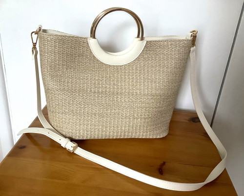 Sosandar woven straw tote - woven, bag