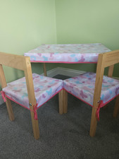 IKEA LATT Tablecloth & Chair Covers: Butterfly Oilcloth, Wipeable Kids Table