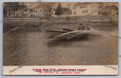 Antique rppc speedboat - rppc,