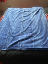 4 x Pencil Pleat Assorted Blue Lines Curtains, Approx Size 54 inches x 46 inches