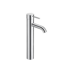 Roca Lanta Chrome Finish Round Modern Tall High Spout Basin Mono Mixer Tap