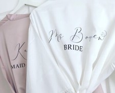Lace bridesmaid robe, Wedding