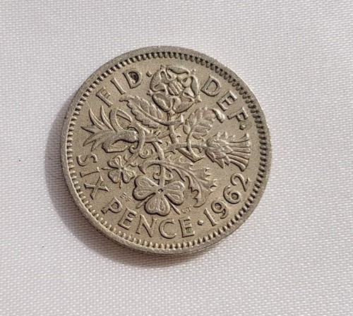 1962 sixpence - 1962, (6d)