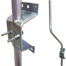 3ft 5 6ft 1m Cranked Swan neck Straight Pole Mast Wall Bracket aerial mount kit