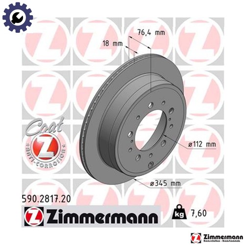 Brake disc 590 2817 for - 2x,