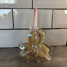 Murano Style Art Glass Candle