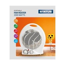 Status Portable Fan Heater 2000 Watts UK Plug (2 Heat Settings)