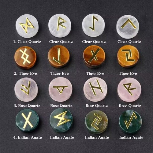 25pcs set engraved - engraved, runes