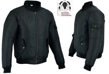 MENS BLACK WATERPROOF CE BREATHABLE TEXTILE MOTORBIKE / MOTORCYCLE BOMBER JACKET