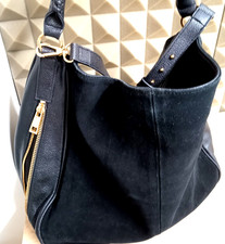 H&M Black Faux Leather Tote