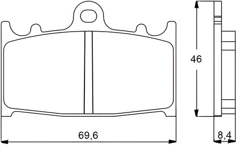 Front recessed brake - front, pads