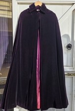 Rare Beautiful vintage christian dior purple velvet long cape, cloak size 12