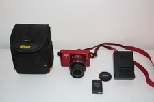 Nikon 1 J1 + 10-30mm VR Lens Red Digital Camera   Shutter:1144 - Fast Dispatch!
