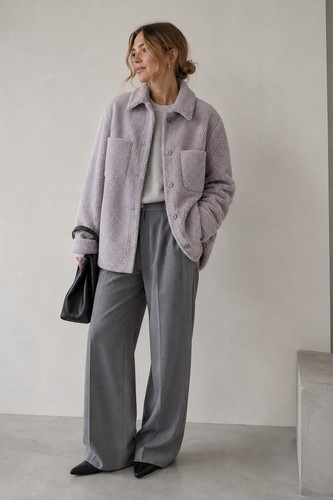 Cos lilac teddy fleece - teddy, boxy