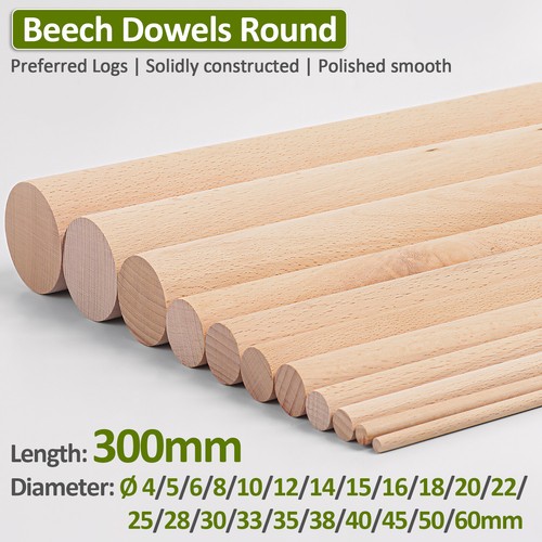 Wooden beech rod diameter - wooden,