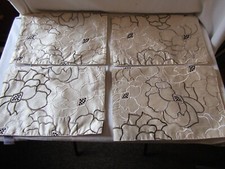 4 x DUNELM MILL RECTANGLE TABLE MATS IN GOLD 18 1/2 THE " x 13 1/2".