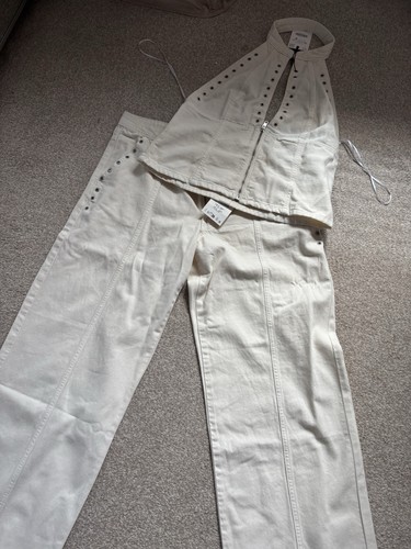 Zara cream denim coord - cream,