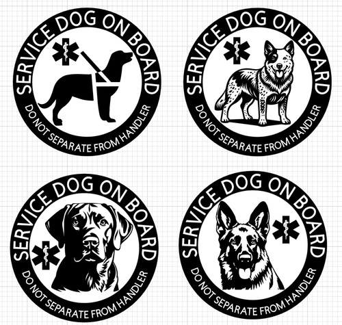 Service dog board do not - on, board,