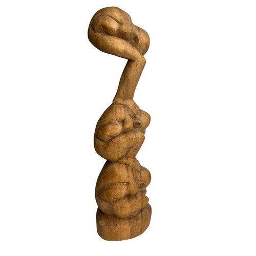 Weeping buddha totem sculpture - buddha,