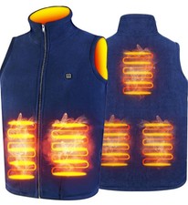 Heated Vest Bodywarmer Gilet for Men Women USB Heating Clothes Large Blue
