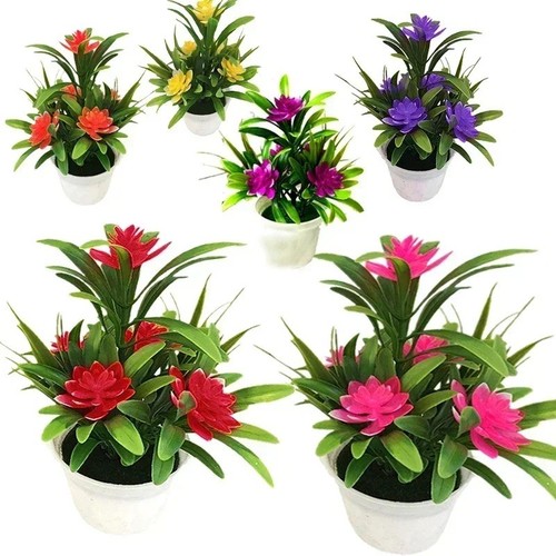 Artificial potted flowers - flowers, fake