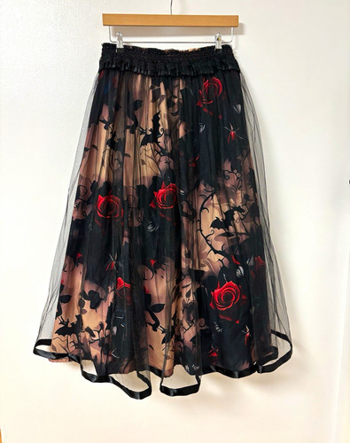 Black rose bat mesh - rose,