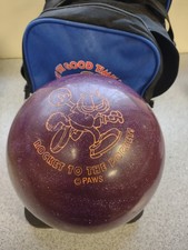 Ebonite Garfield  Bowling ball with Ebonite  Paws  let the good times roll Bag