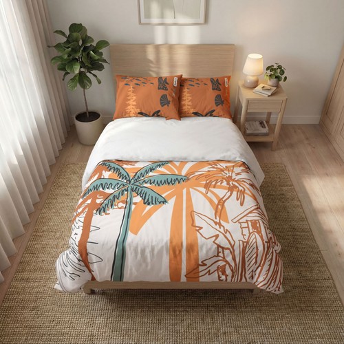 Bed doona cover - doona, orange