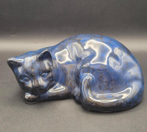 Vintage blue glazed ceramic - glazed,