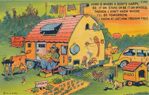 Vintage travel trailer art - vintage,