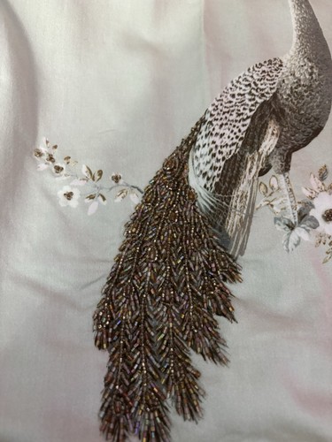 Luxury peacock sequin cushion - peacock,