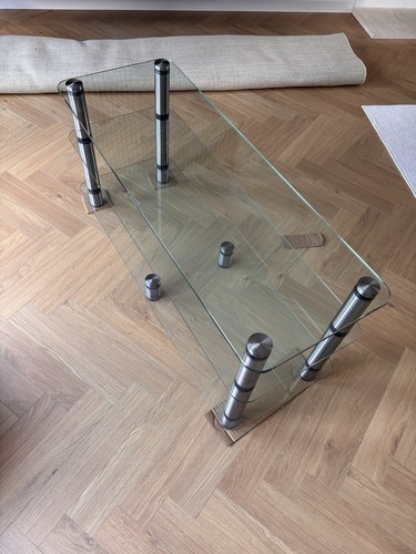 Glass modern stand large 3 - tv,