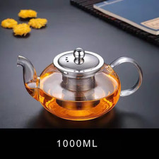 Multi Size Glass Teapot With Stainless Steel Tea Strainer Infuser Flower Kettle