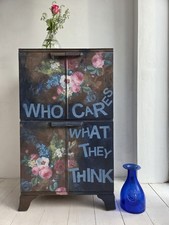 Painted record cabinet - painted,