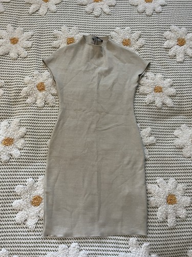 Zara beige nude - wool, body-con